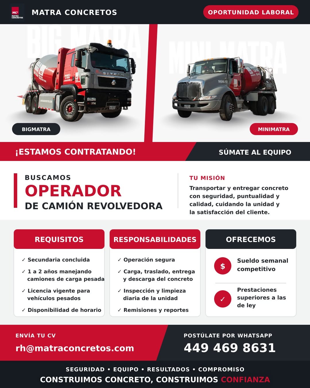 Operador de Camión Revolvedora