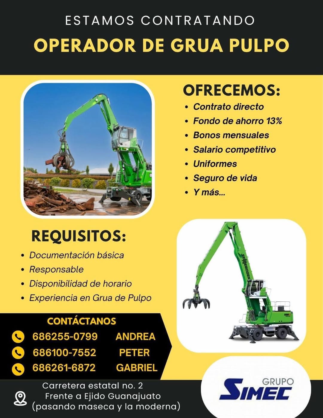 Operador de Grúa de Pulpo