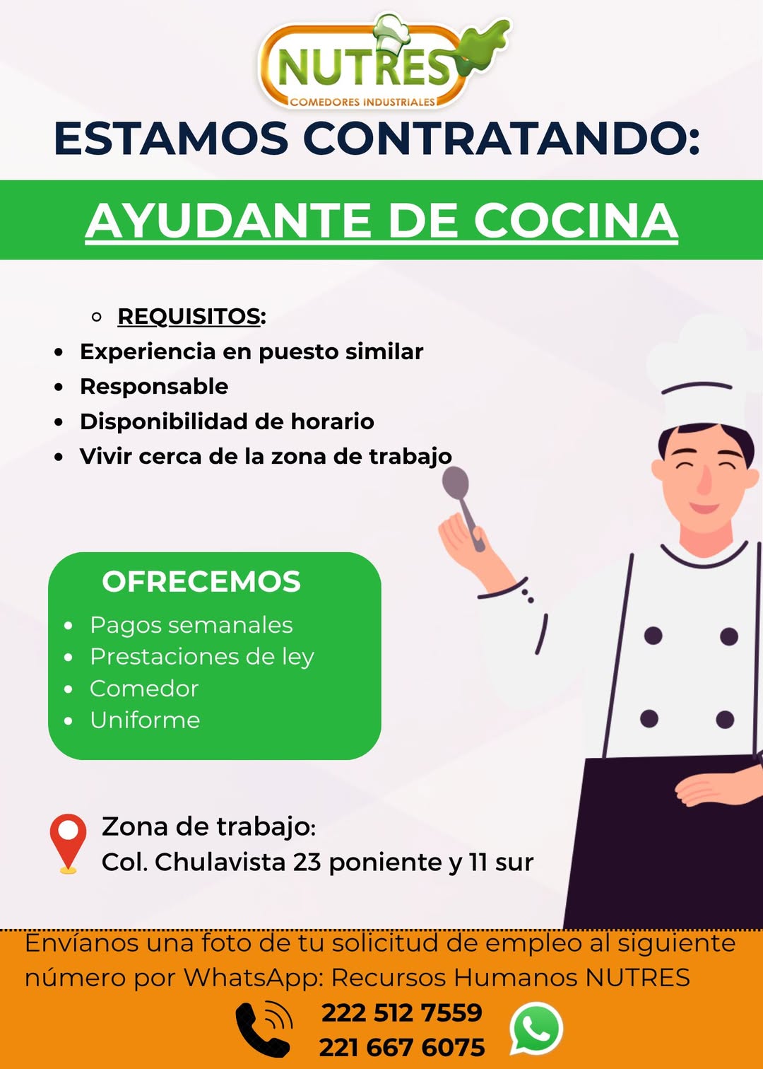 Ayudante general de cocina
