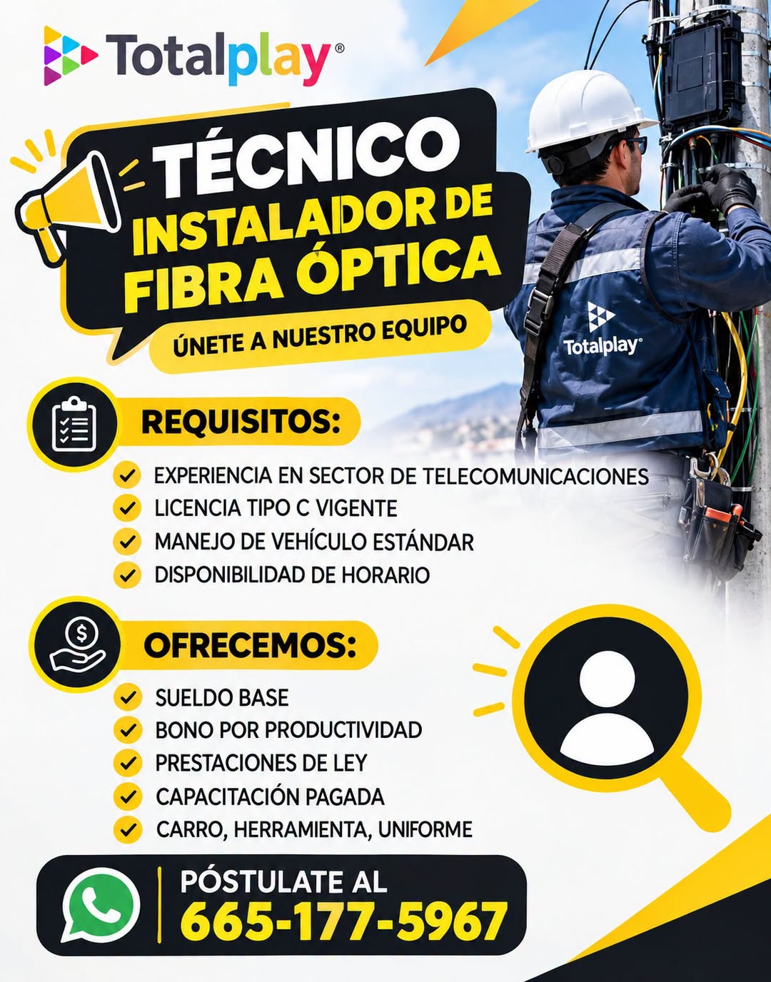 Técnico de Instalación de Fibra Óptica