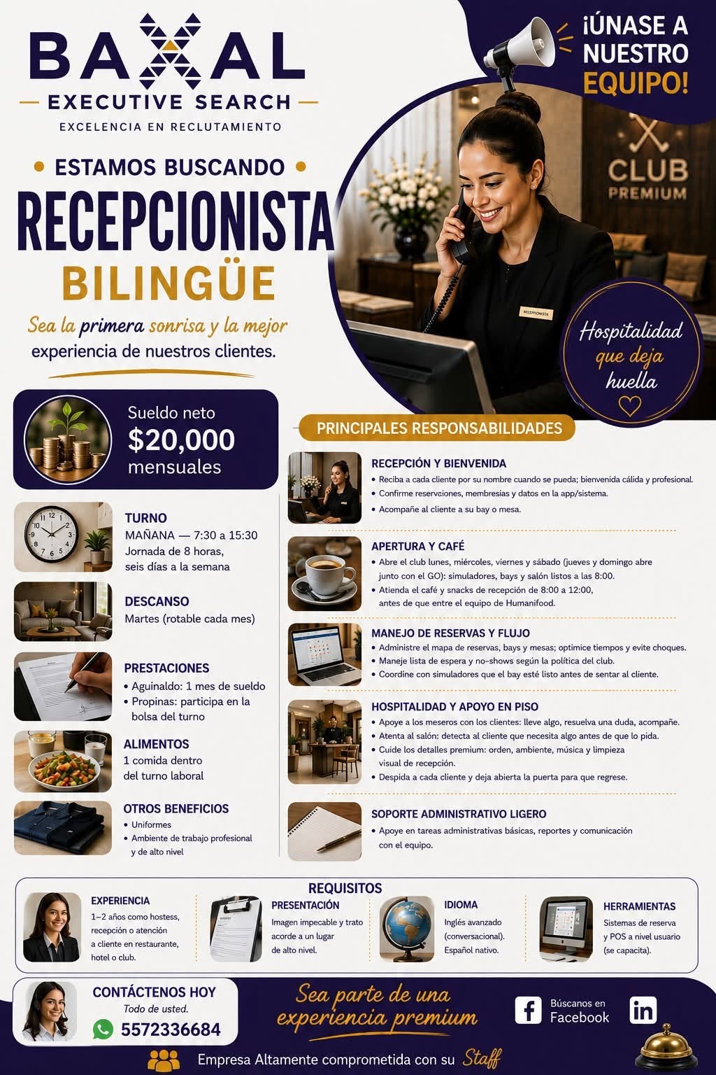 Recepcionista Bilingüe