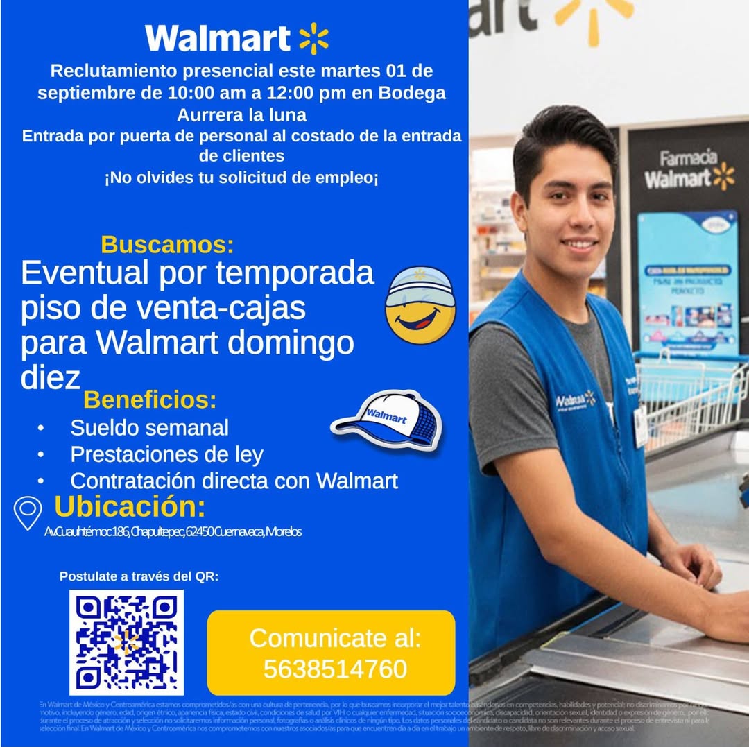 Eventual de temporada - Piso de venta/Cajas