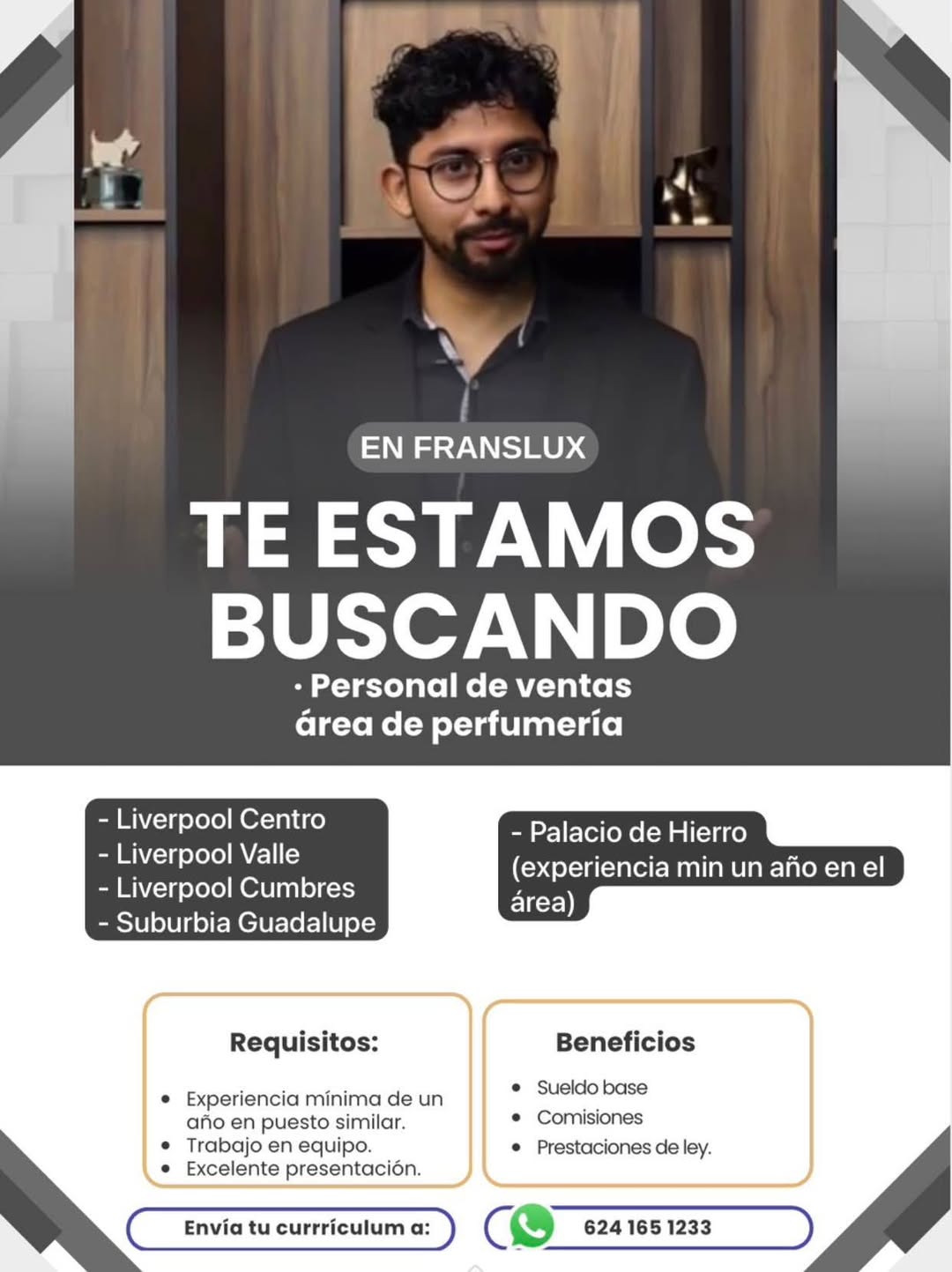 Vendedor área de perfumería