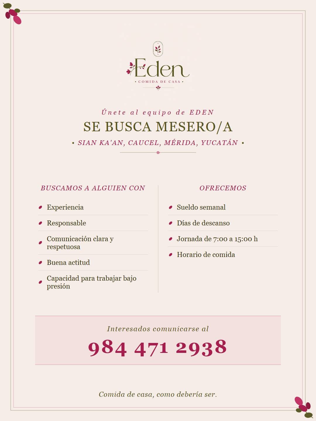 Mesero/a