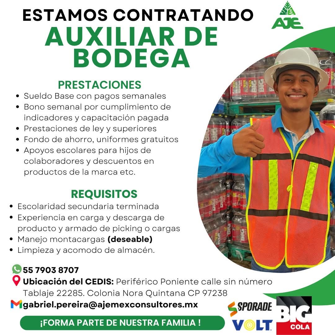 Auxiliar de Bodega
