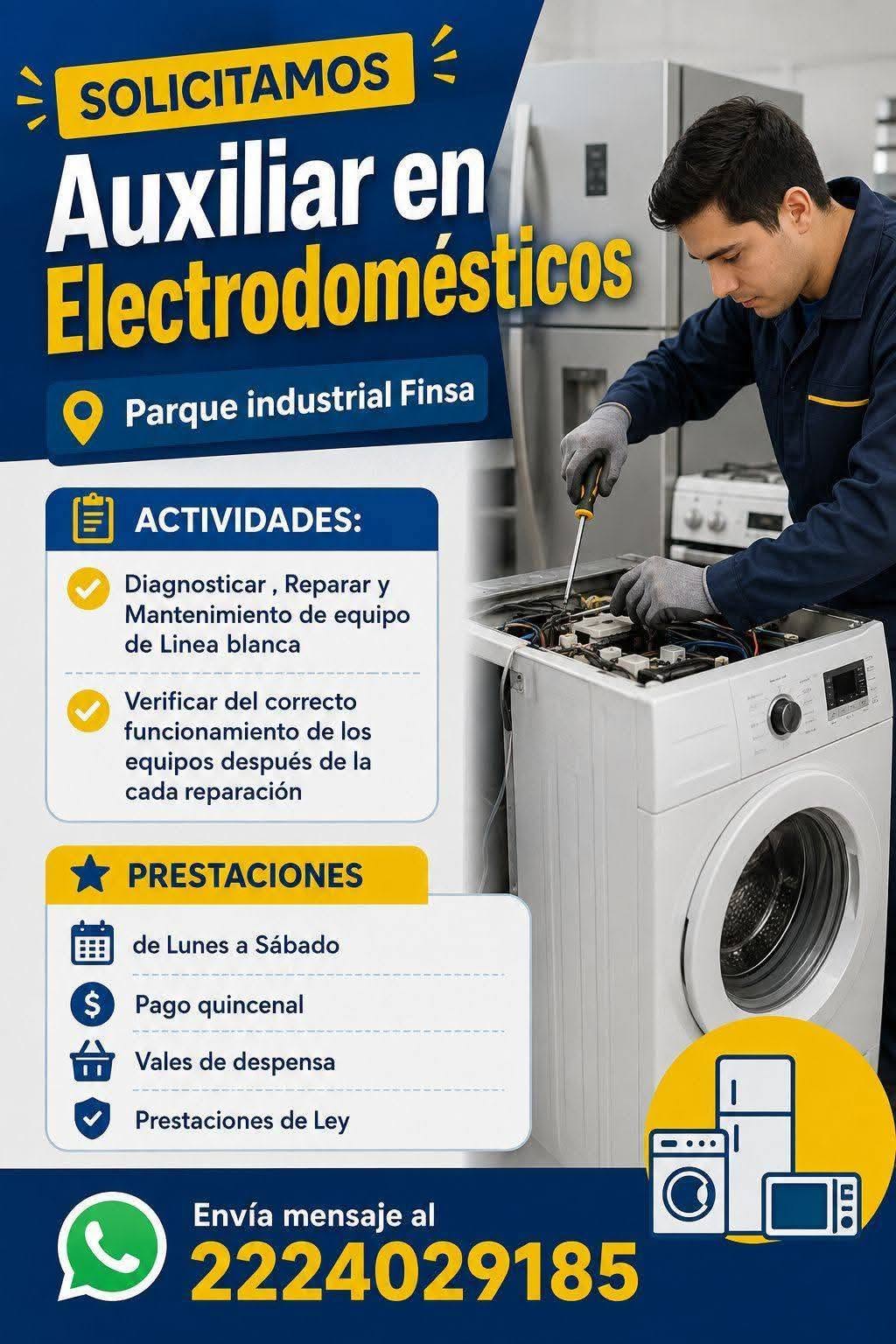 Auxiliar en Electrodomésticos
