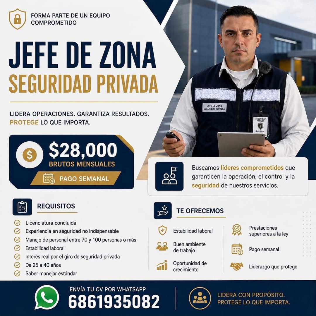 Jefe de Zona de Seguridad Privada