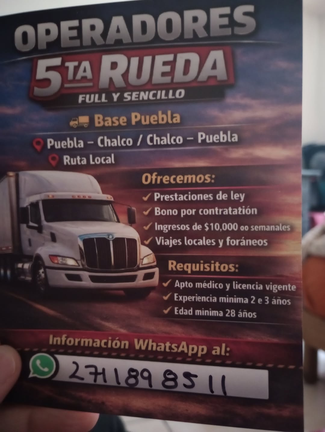Operador 5ta Rueda