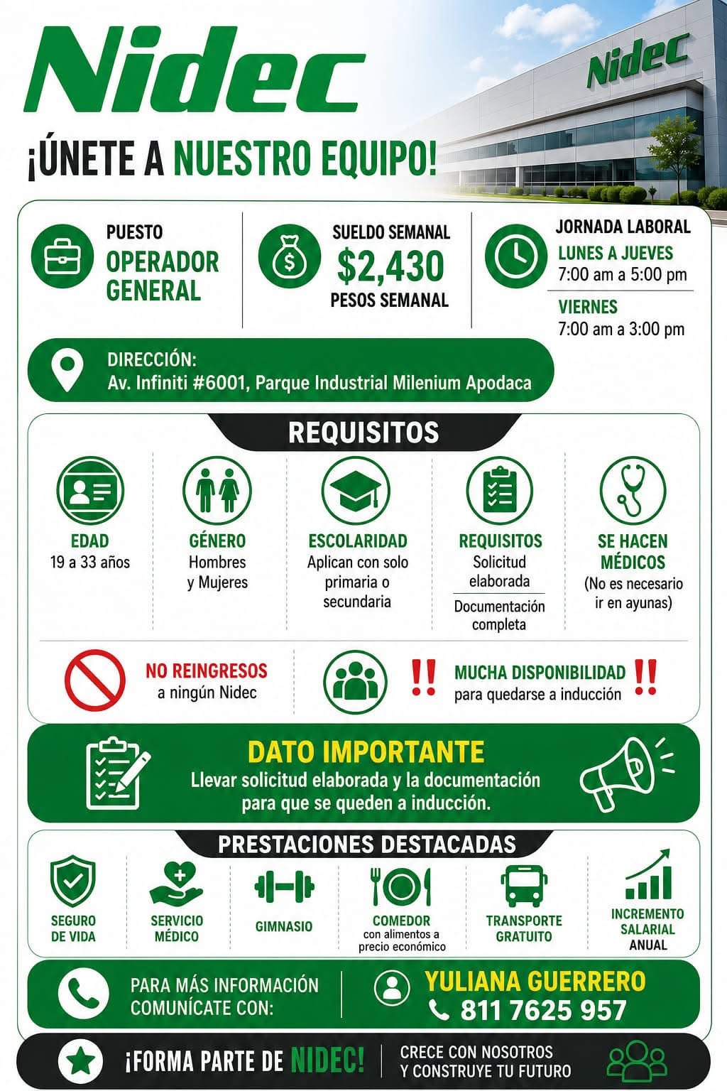 Vacante disponible