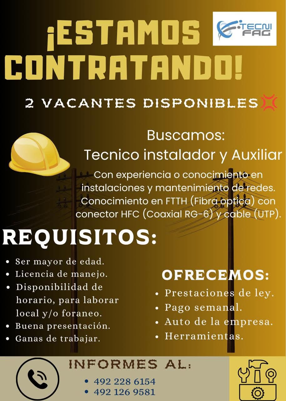 Técnico instalador