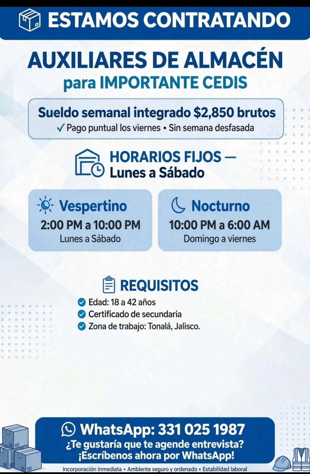 Auxiliar de Almacén