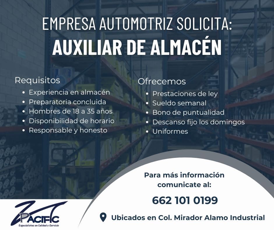 Auxiliar de Almacén