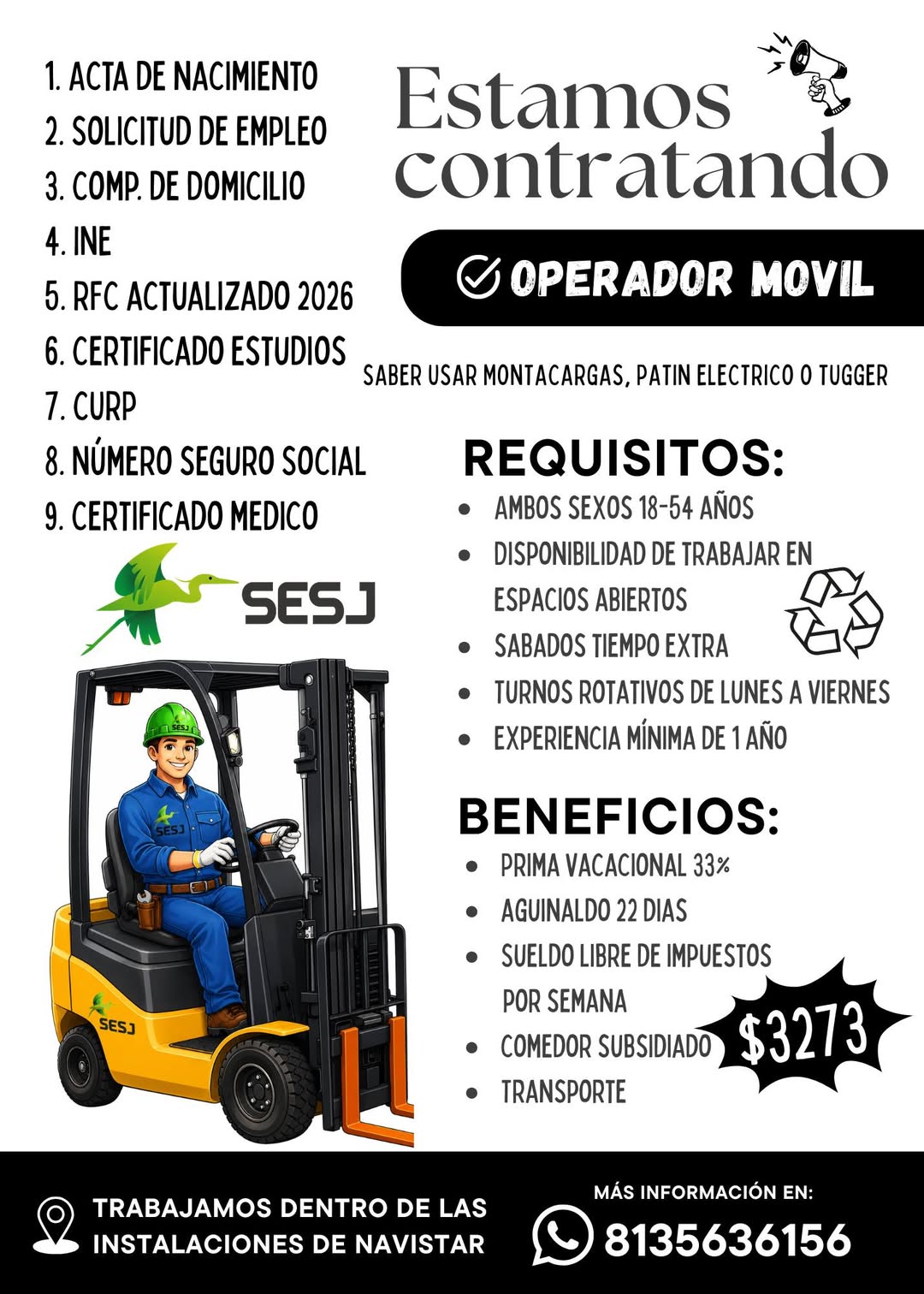 Operador de Montacargas