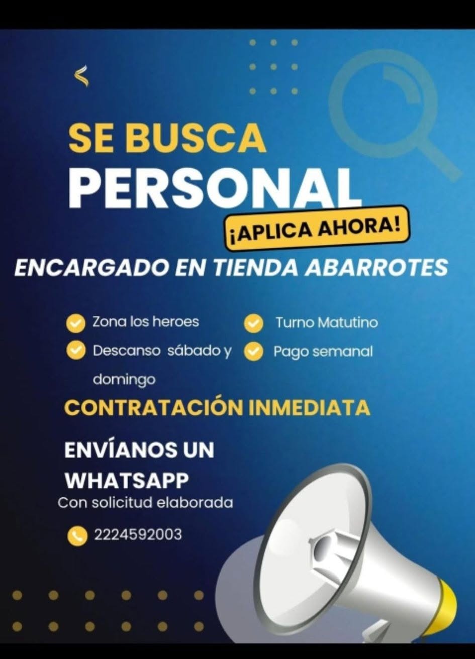 Encargada en Tienda de Abarrotes
