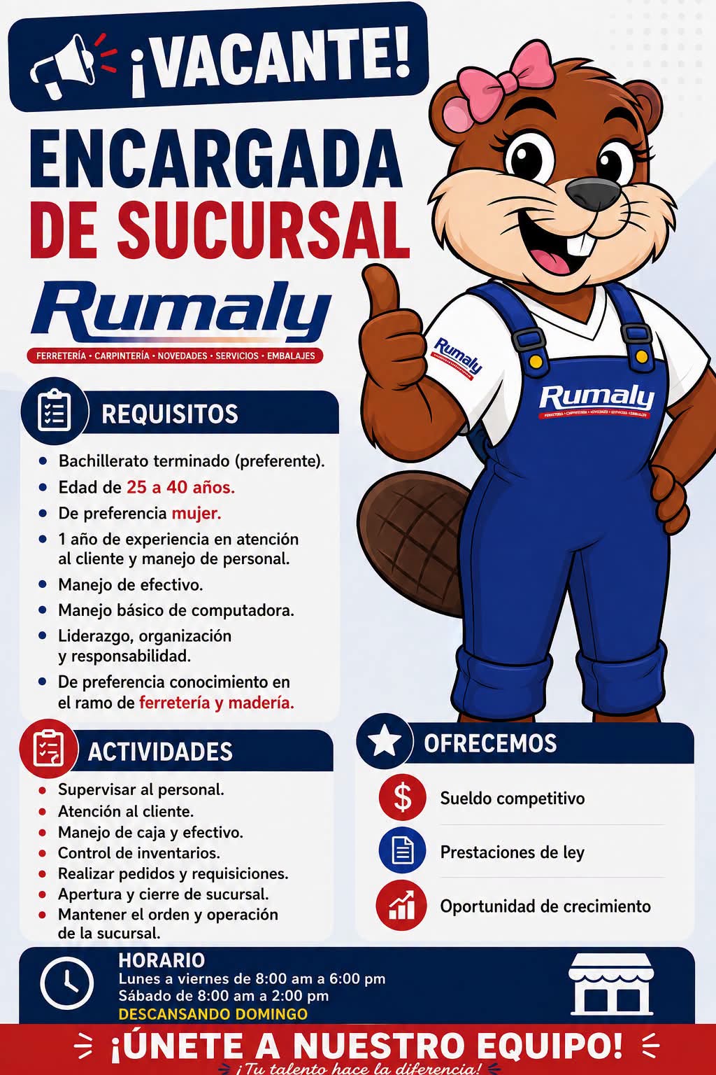 Encargada de Sucursal