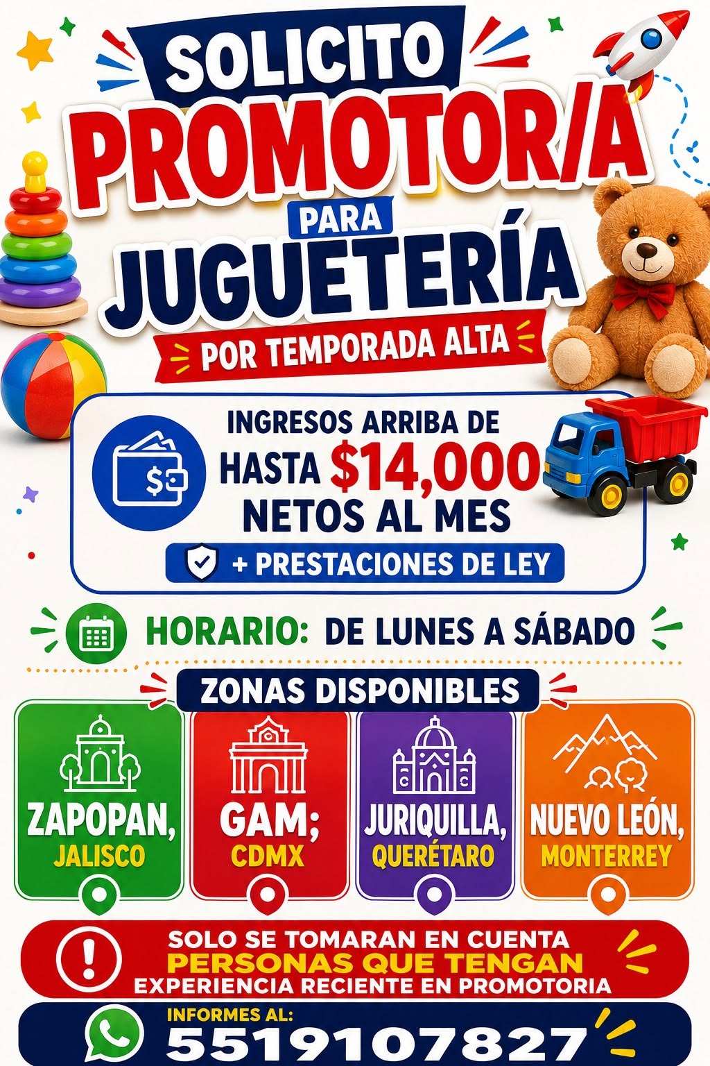 Promotor/a para Juguetería