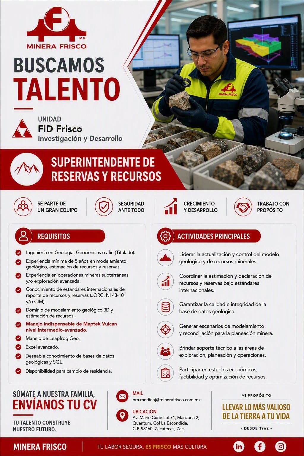Superintendente de Reservas y Recursos