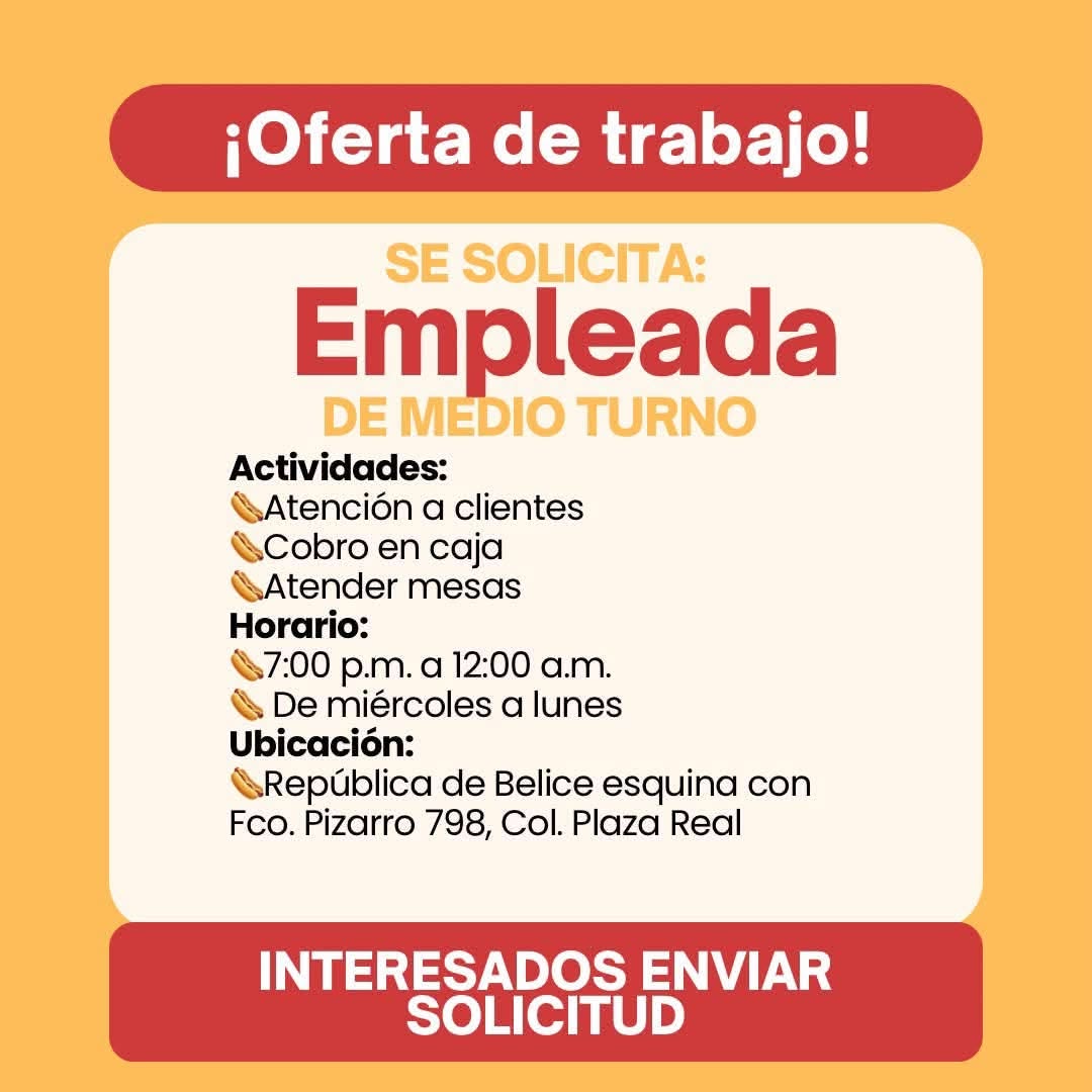 Empleada de Medio Turno