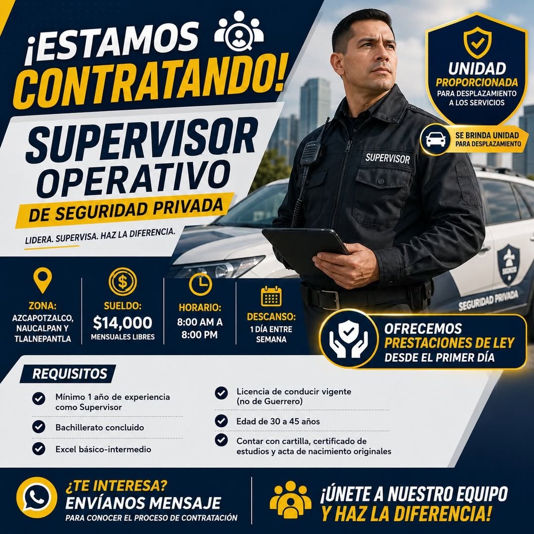 Supervisor Operativo de Seguridad Privada