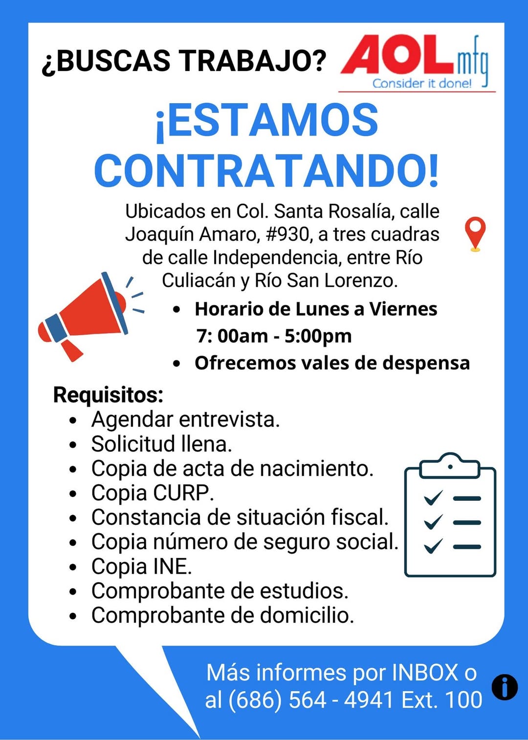 Vacante disponible