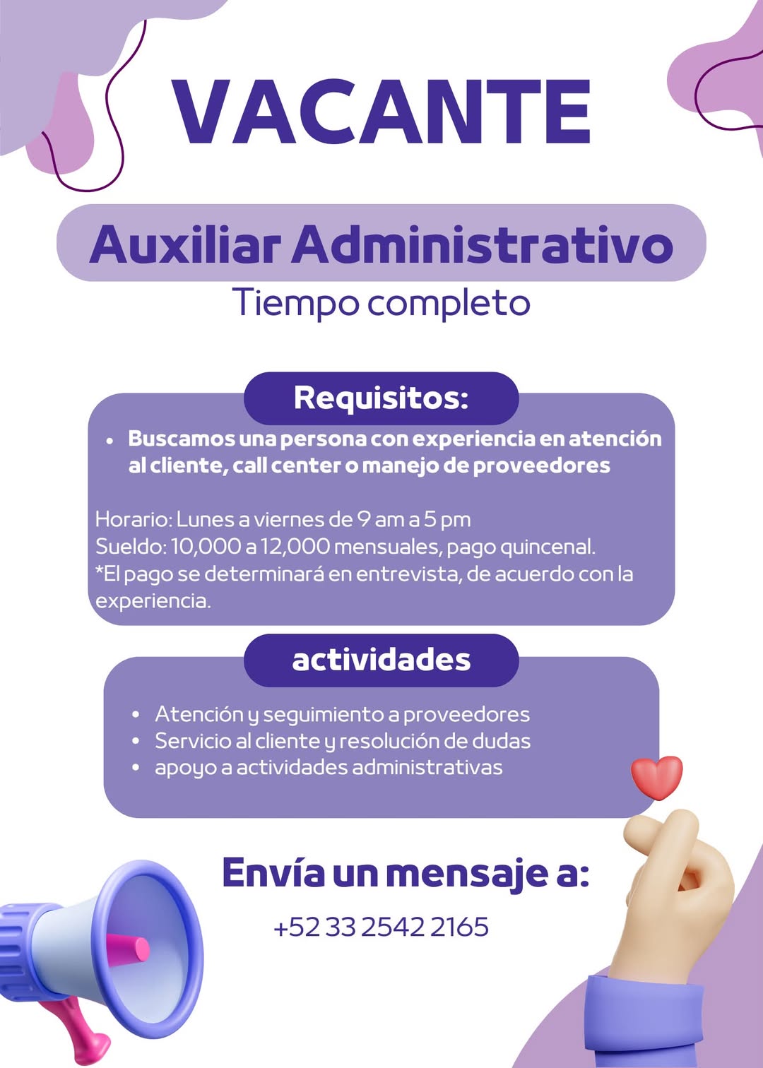 Auxiliar Administrativo