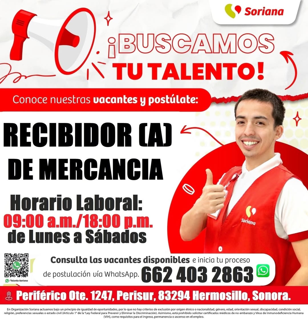 Recibidor (a) de Mercancía