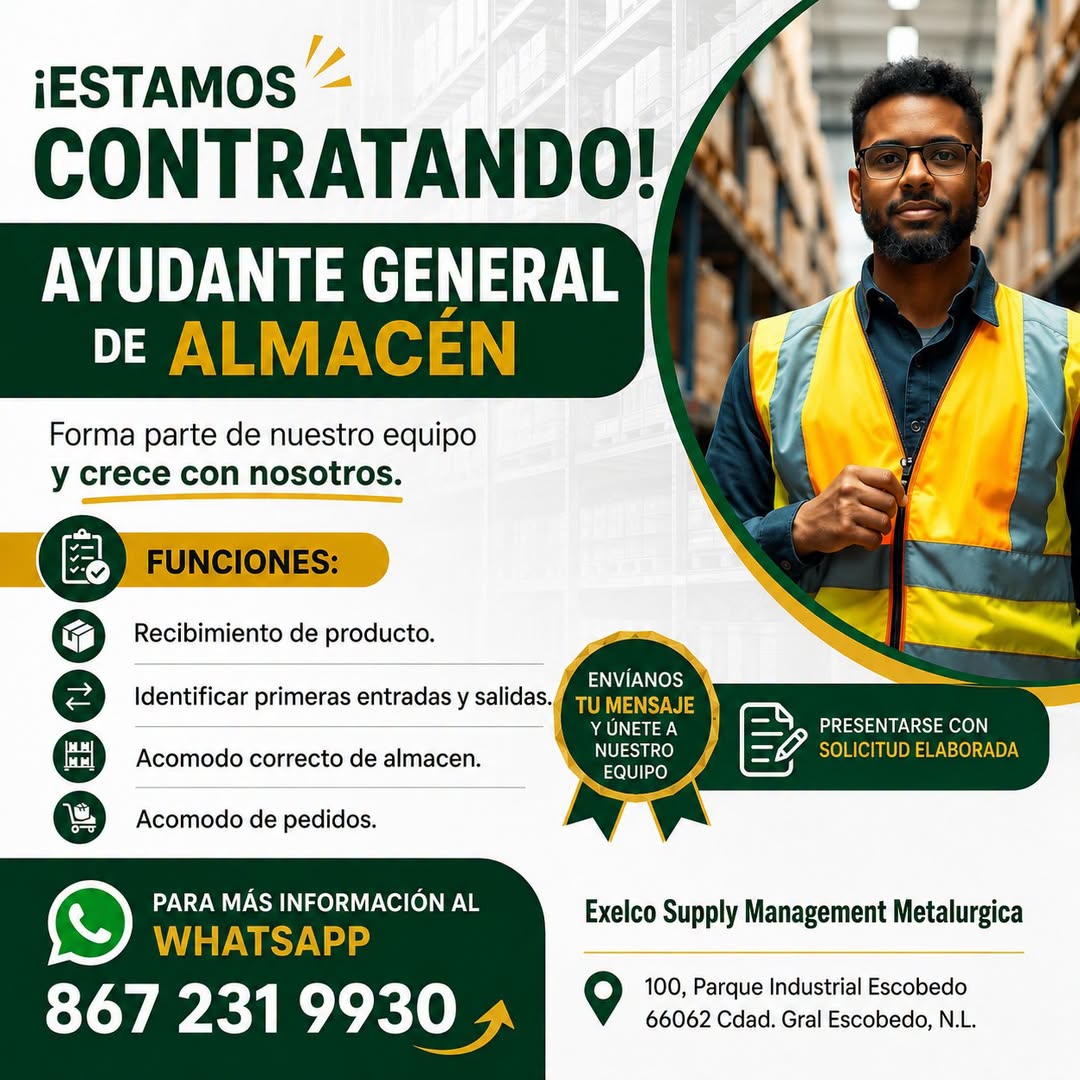 Ayudante General de Almacén