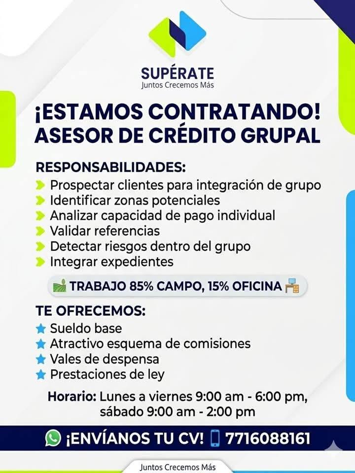 Asesor de Crédito Grupal