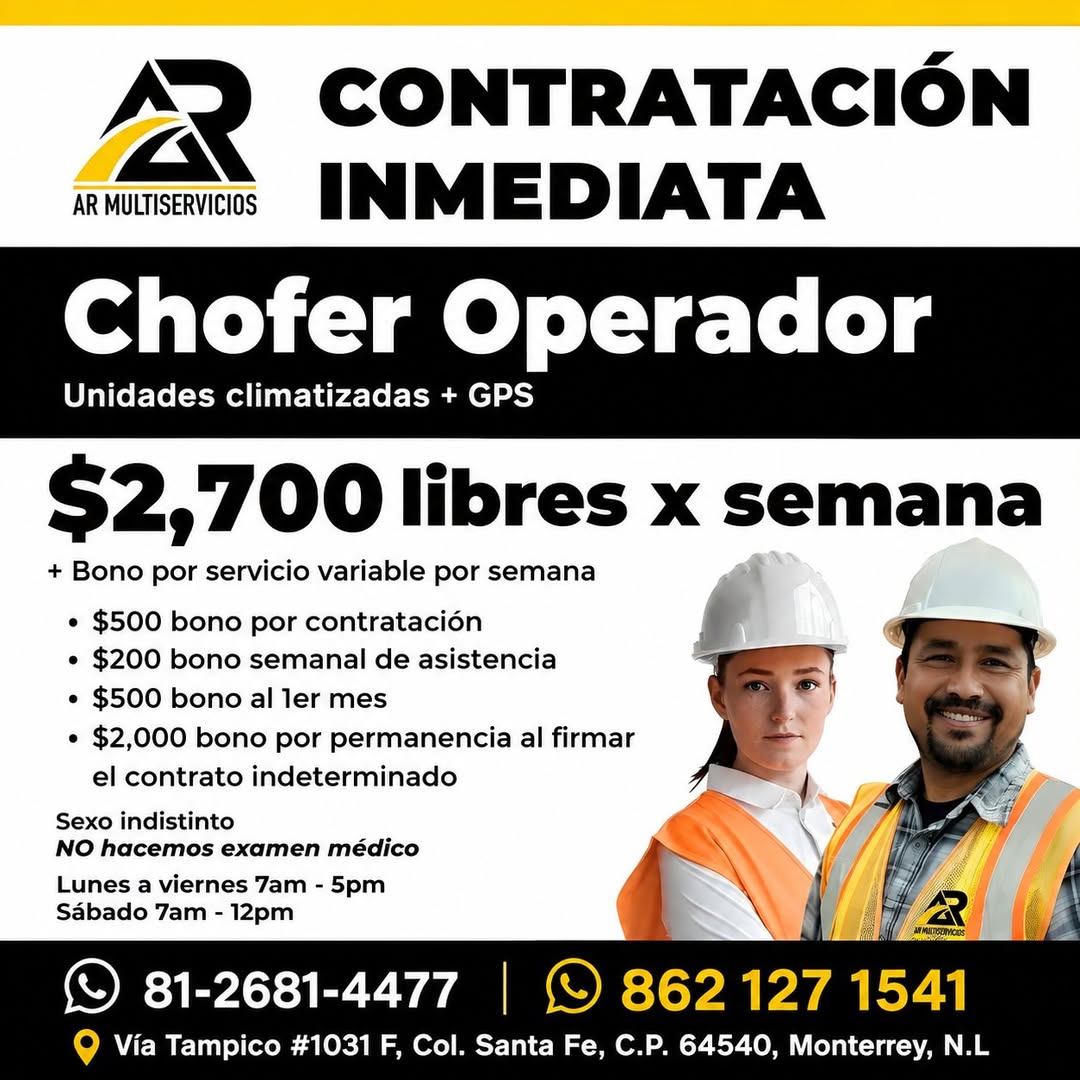 Chofer Operador