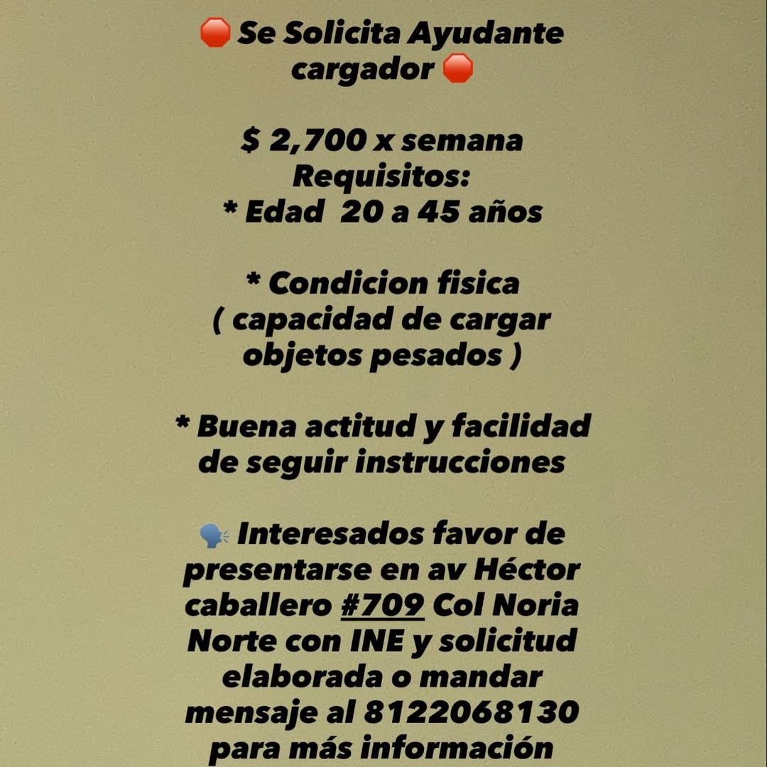 Ayudante Cargador