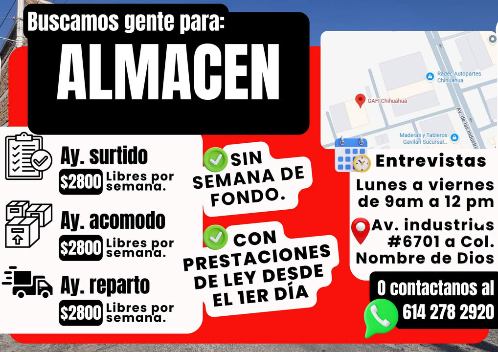 Personal para Almacén