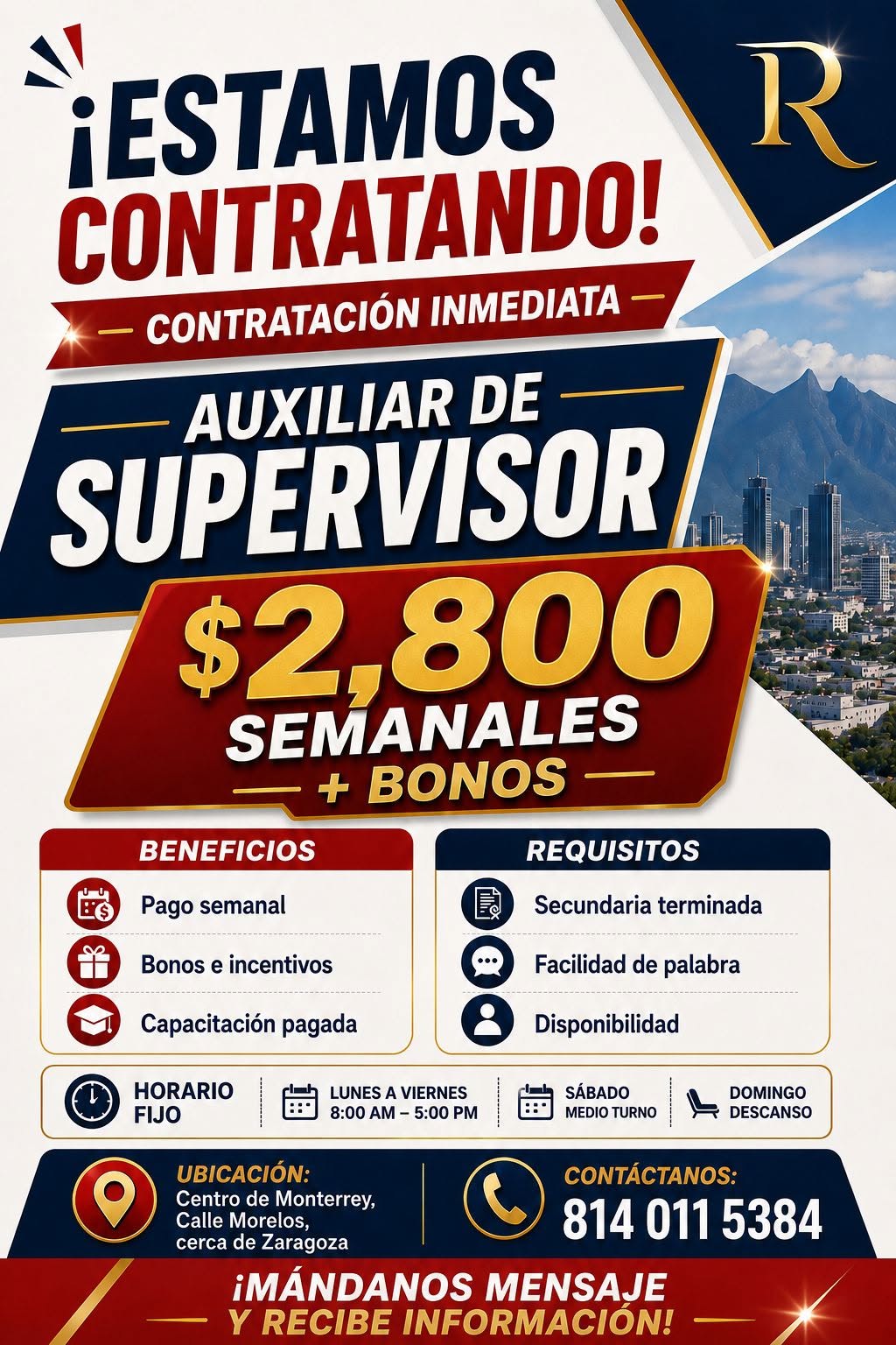 Auxiliar de Supervisor