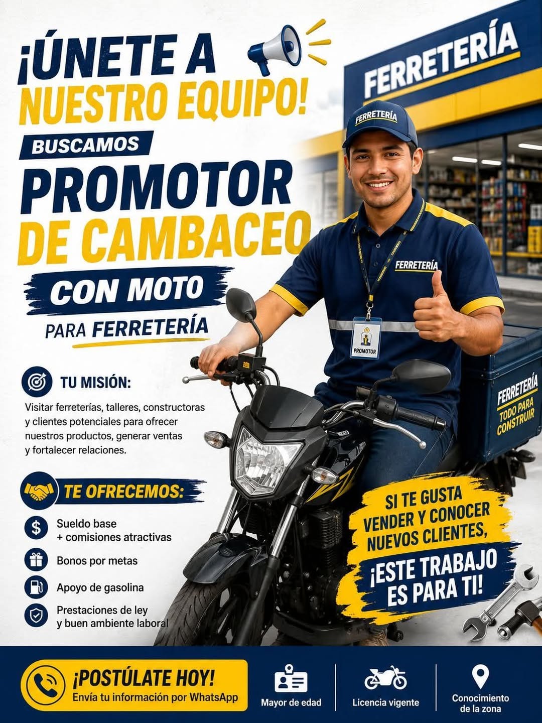 Promotor(a) de Ferretería