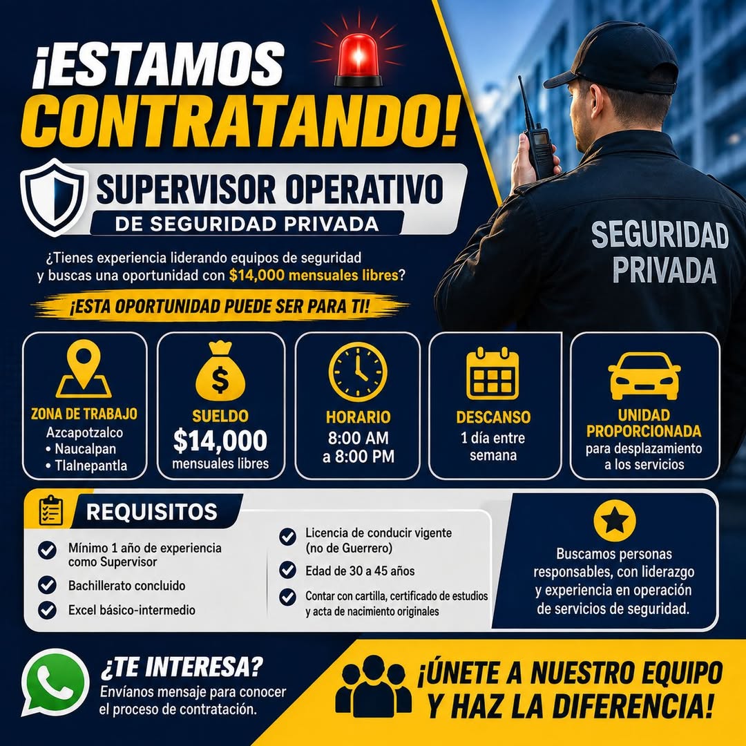Supervisor Operativo de Seguridad Privada