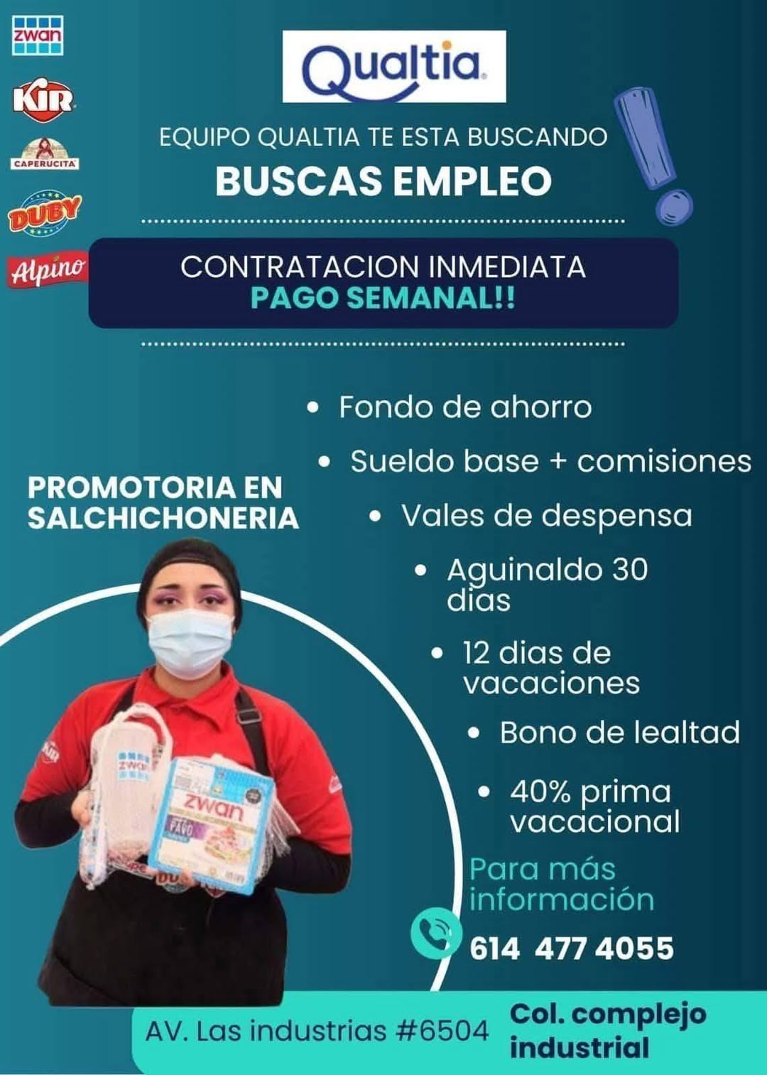 Promotor en Salchichonería