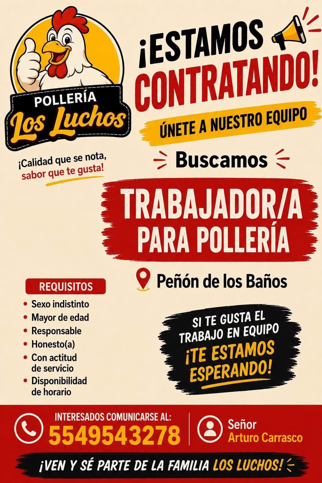 Trabajador/a para Pollería