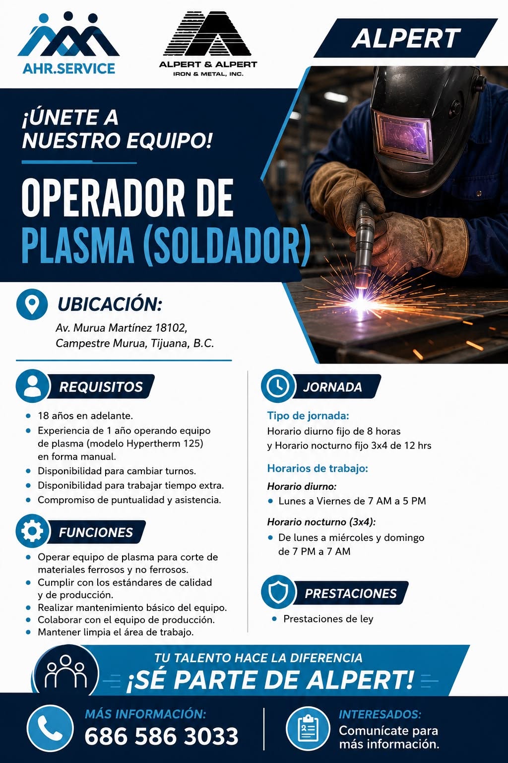 Operador de Plasma (Soldador)