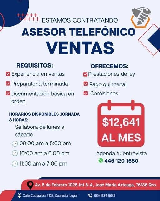 Asesor Telefónico en Ventas