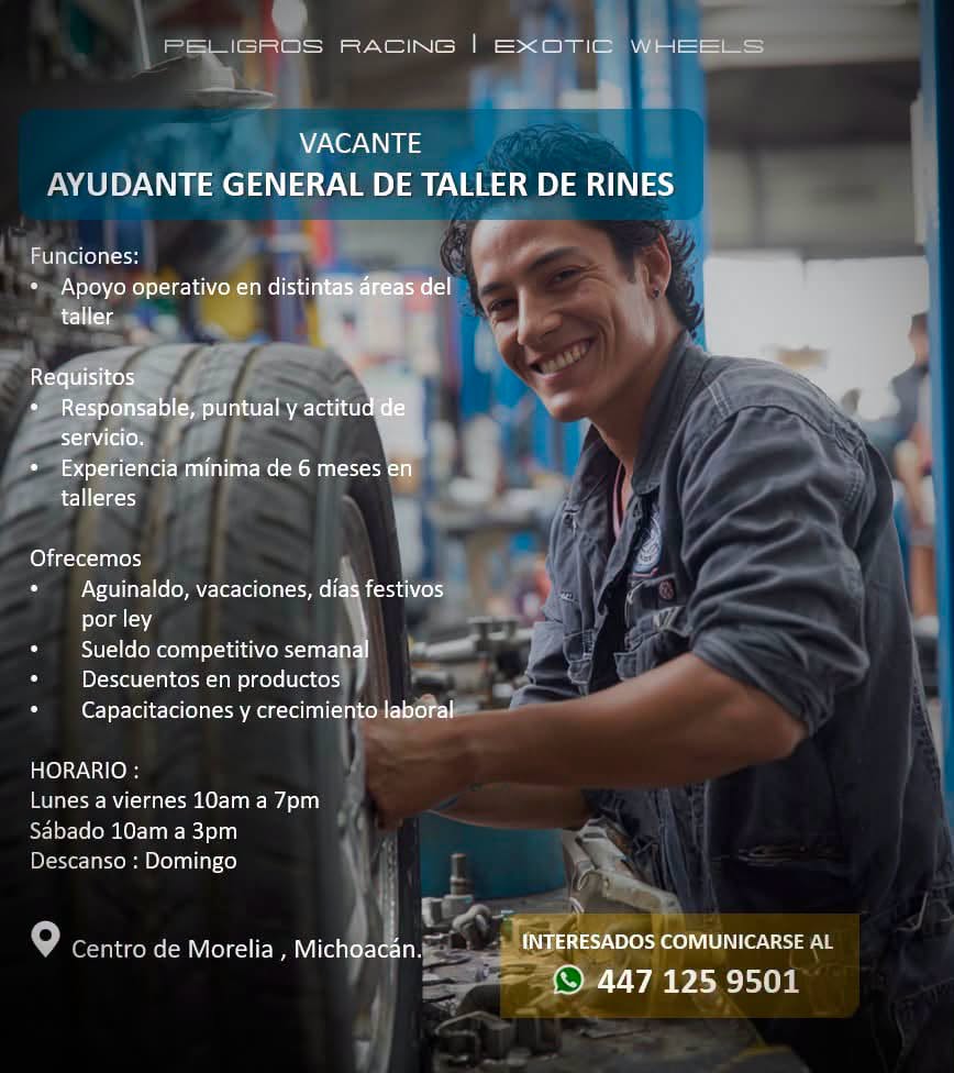 Ayudante General de Taller de Rines