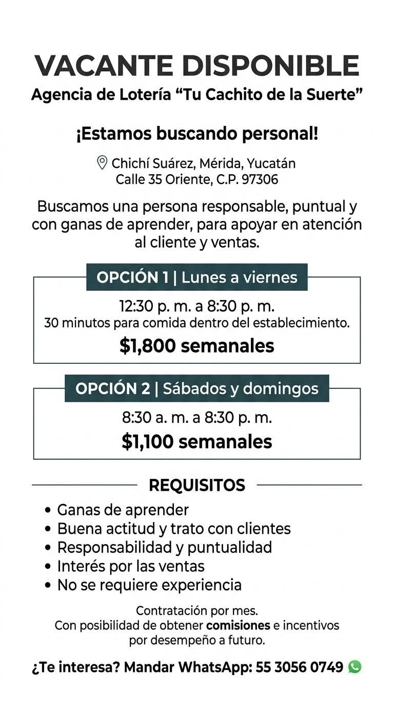Vacante disponible