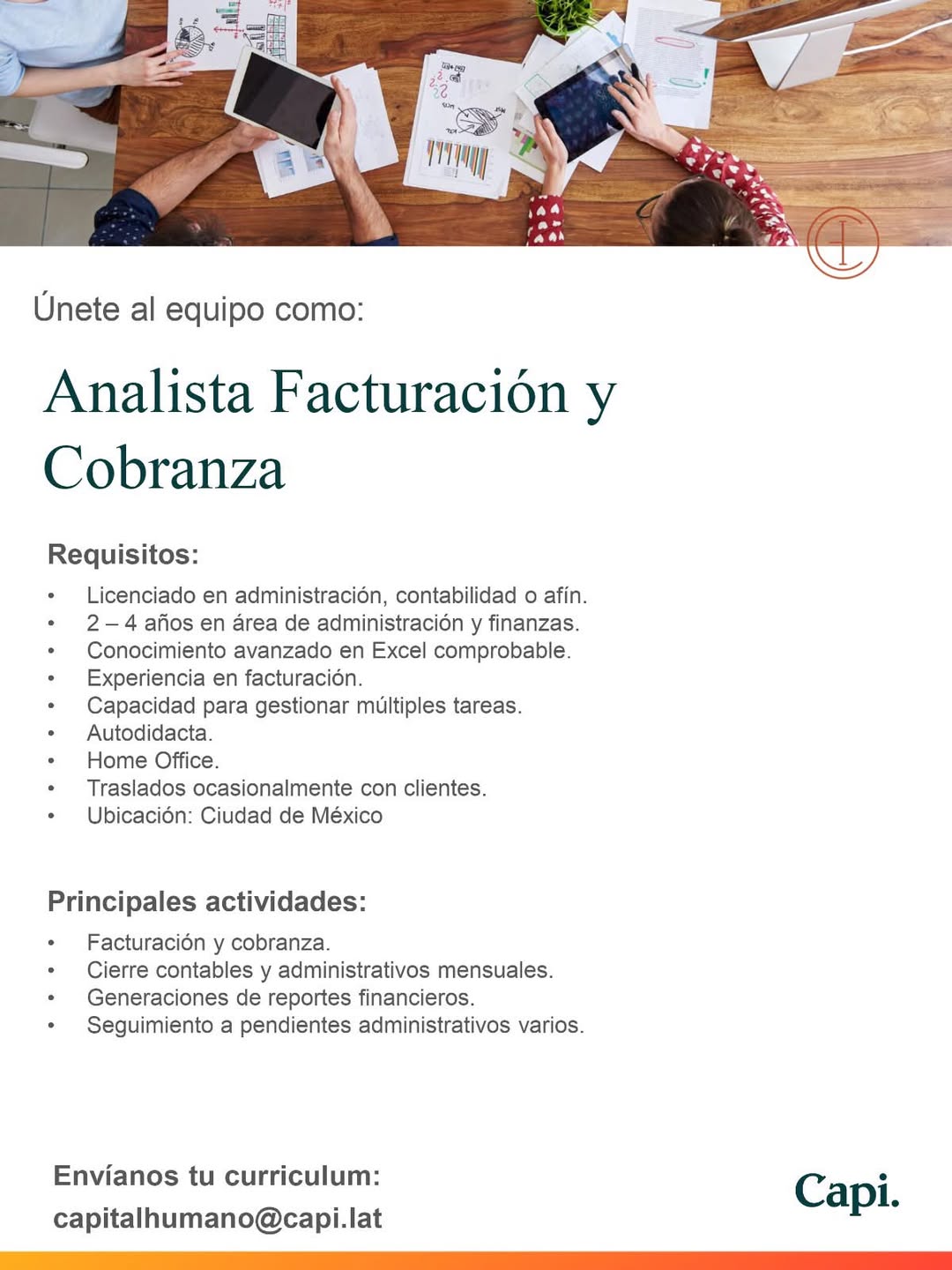 Analista Facturación y Cobranza