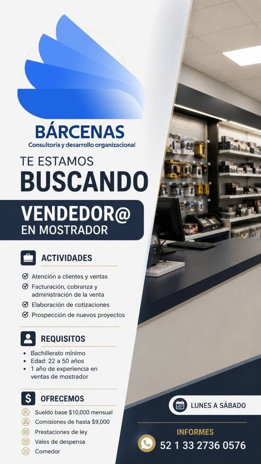 Vendedor@ de Mostrador