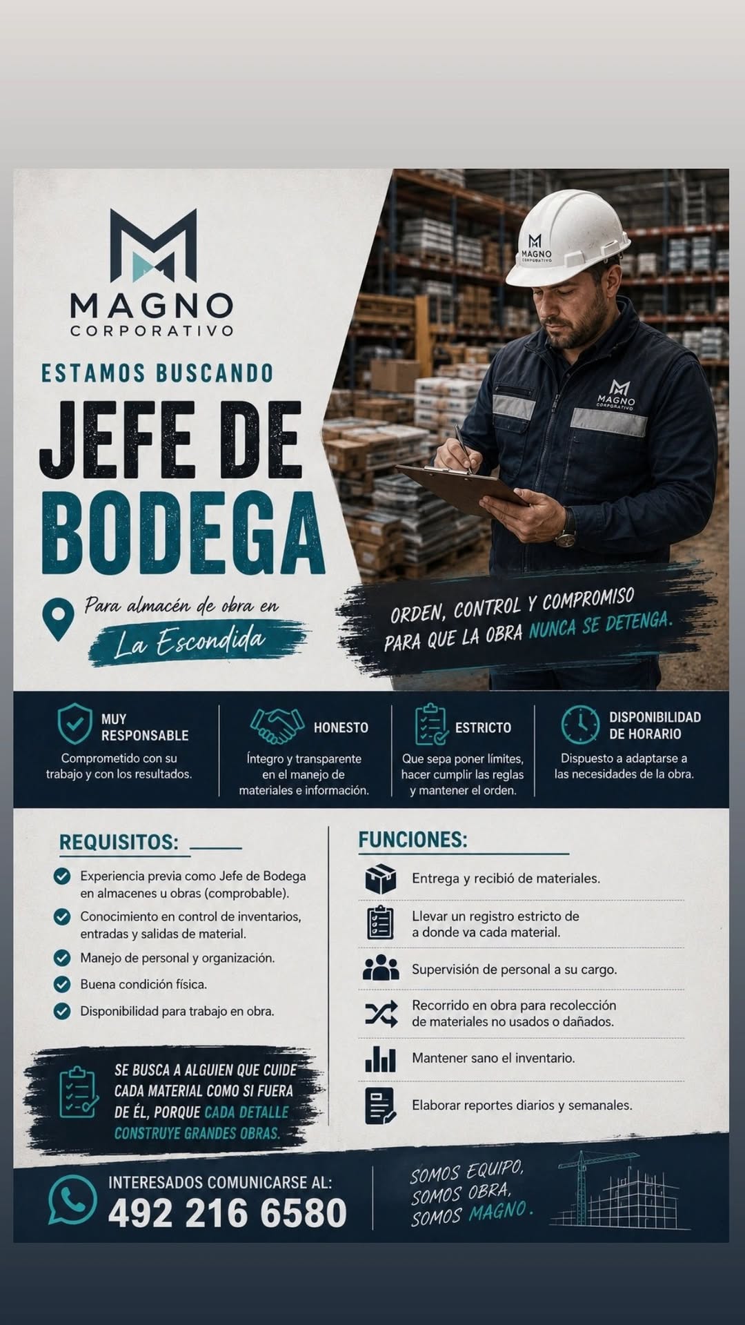 Jefe de Bodega