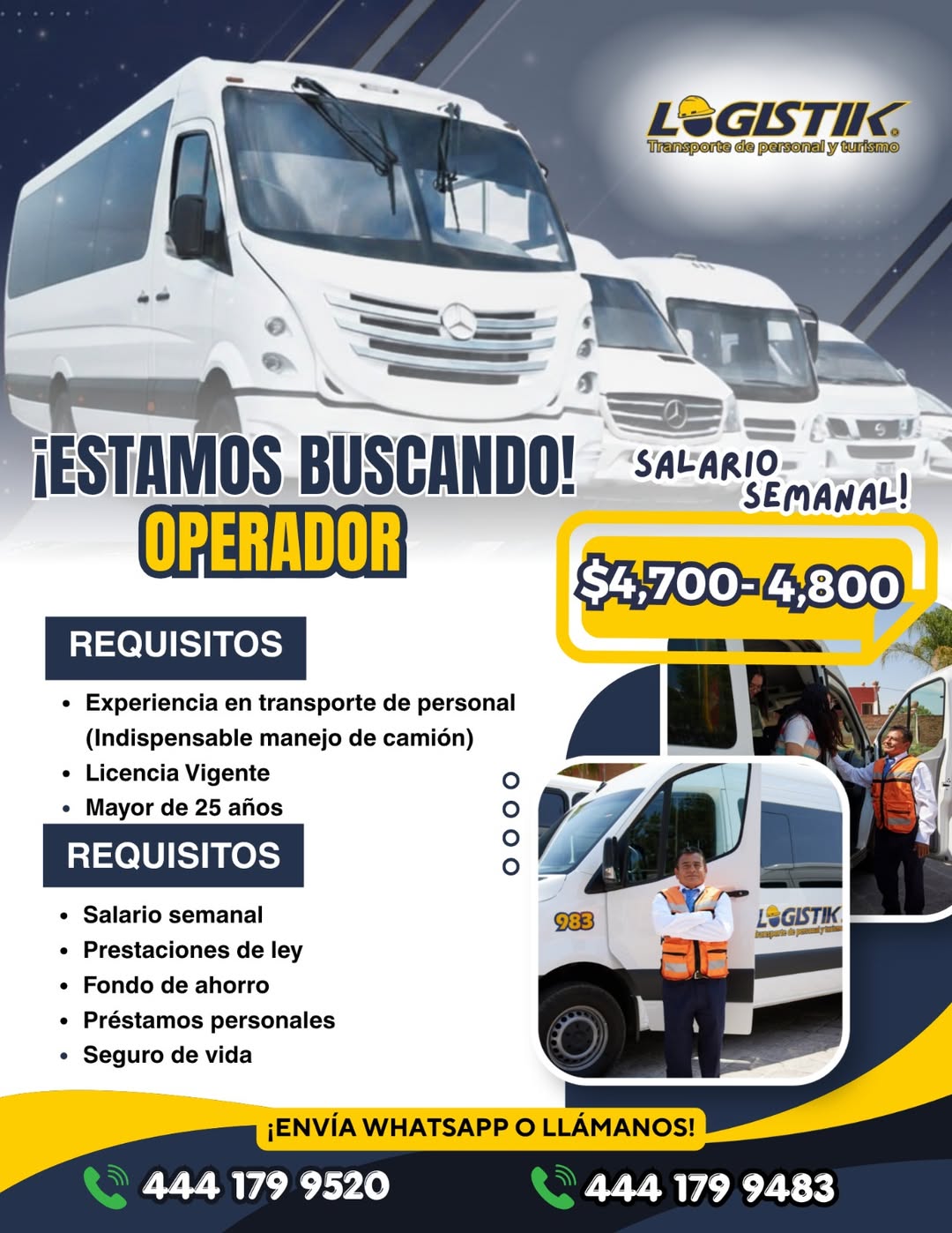 Operador de Transporte de Personal