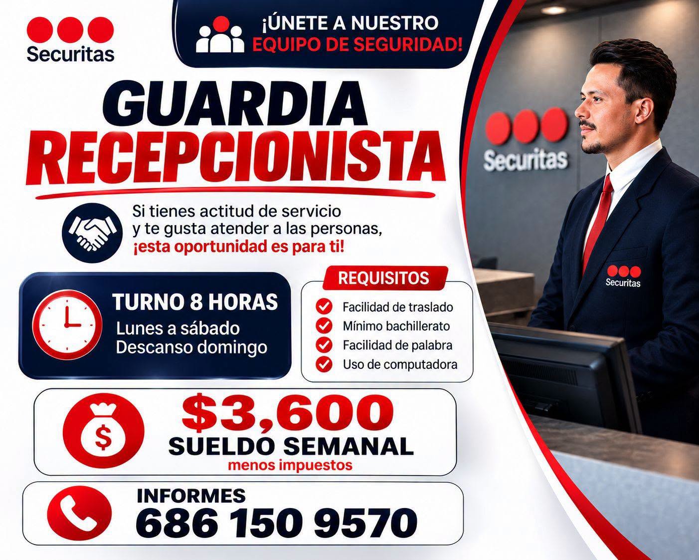 Guardia Recepcionista Bilingüe
