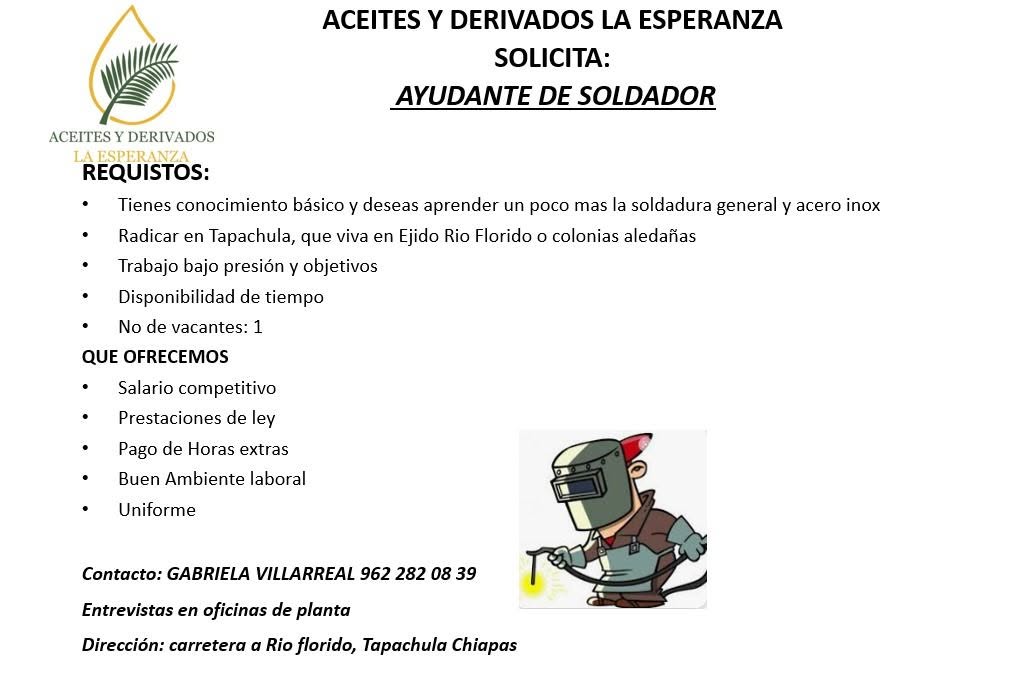 Ayudante de Soldador