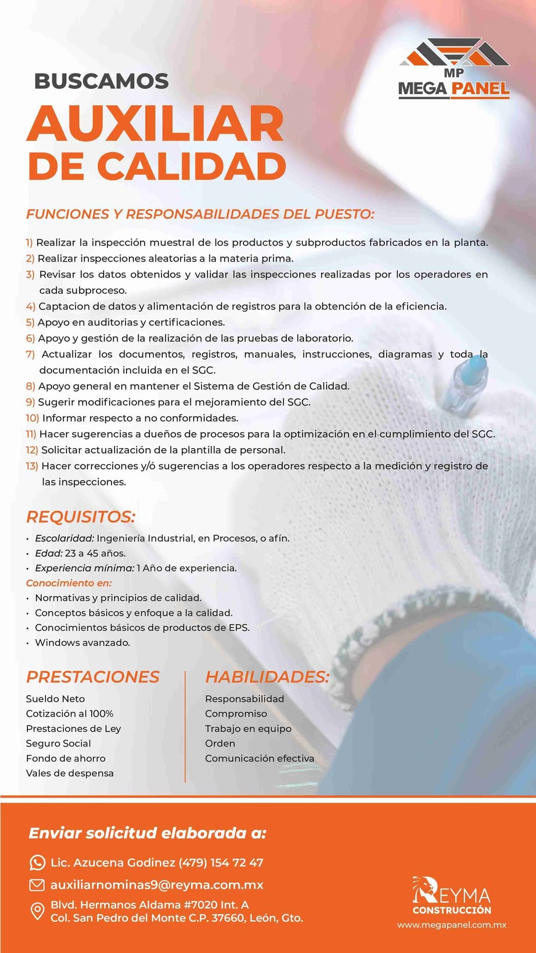 Auxiliar de Calidad