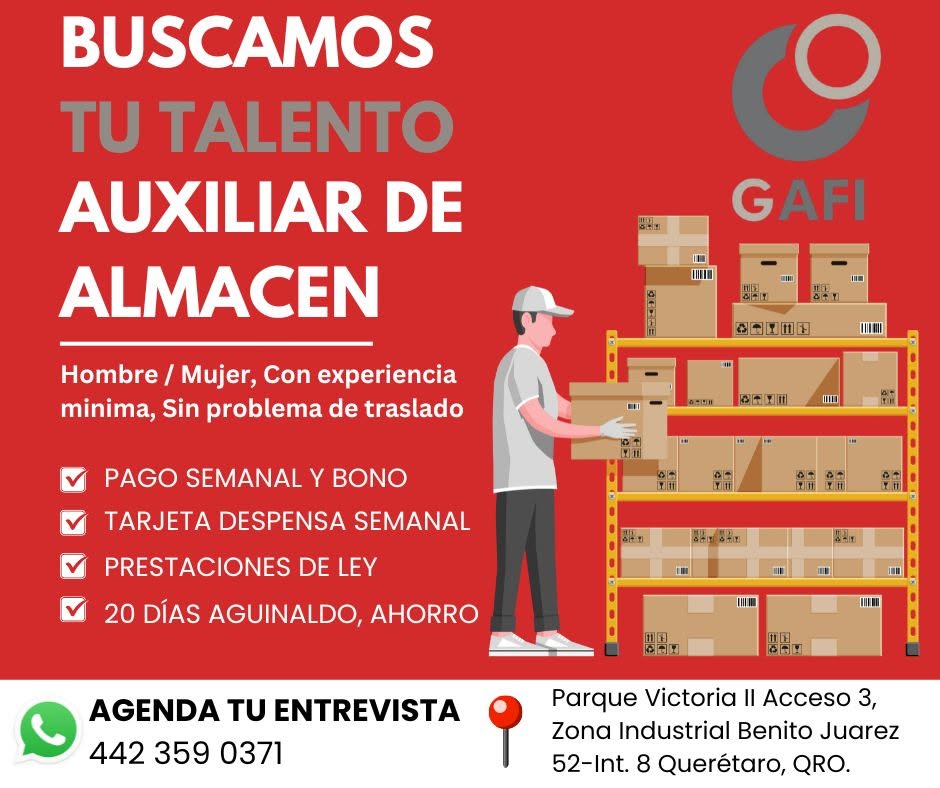 Ayudante de Almacén