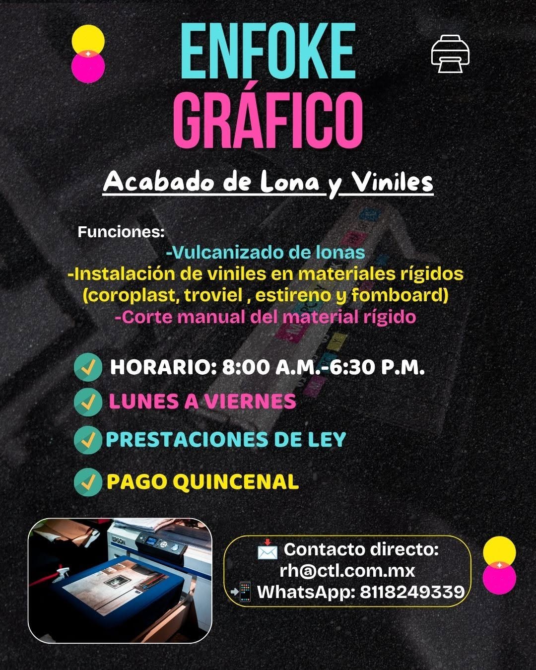 Acabado de lonas y viniles