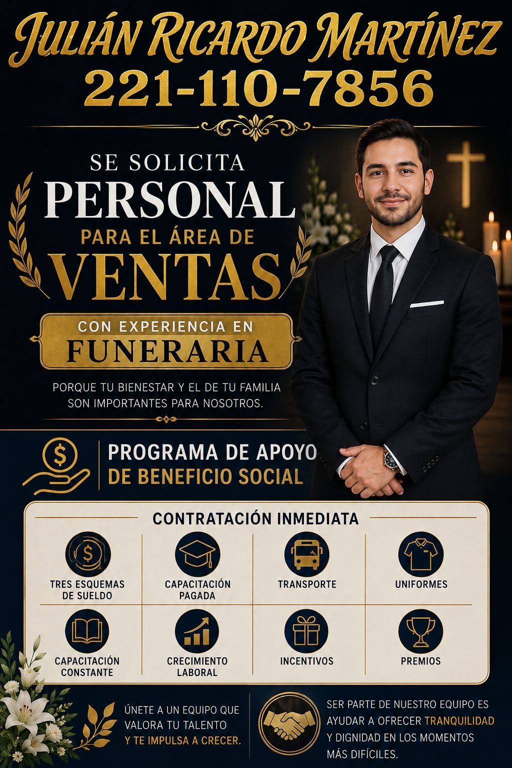 Personal para el área de ventas
